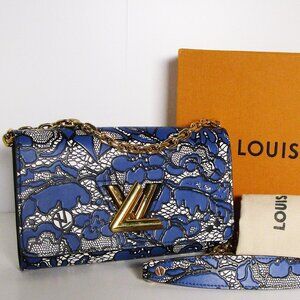 LOUIS VUITTON TWIST PM CALFSKIN LACE FLOWER INLAY 100% AUTHENTIC GREAT FOR GIFT